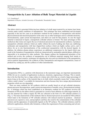 Handbook of Nanoparticles
