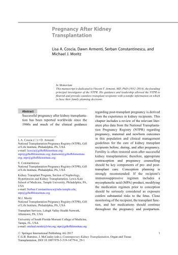 Contemporary Kidney Transplantation
