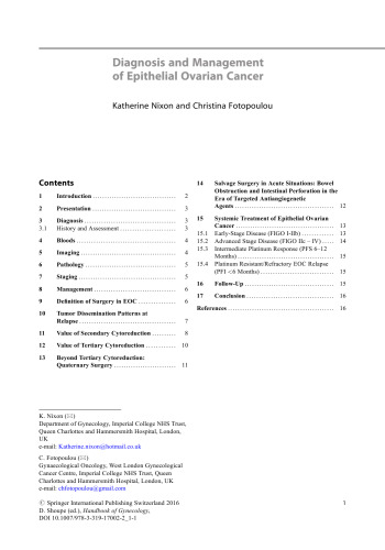 Handbook of Gynecology