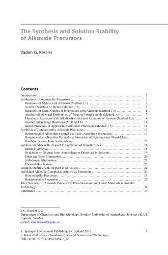 Handbook of Sol-Gel Science and Technology