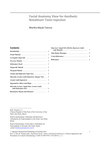 Botulinum Toxins, Fillers and Related Substances