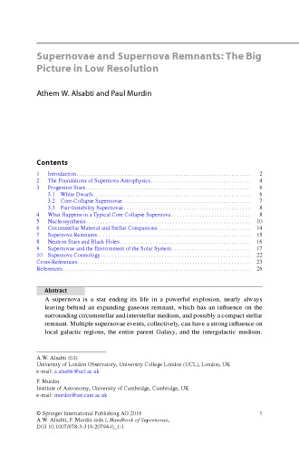 Handbook of Supernovae