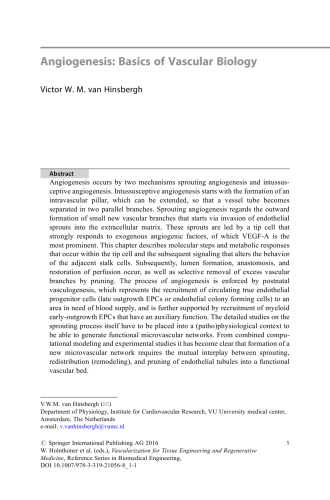 Vascularization for Tissue Engineering and Regenerative Medicine