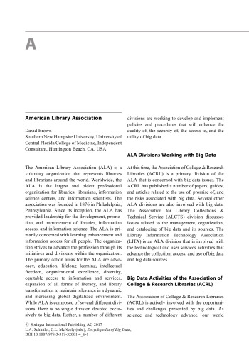 Encyclopedia of Big Data