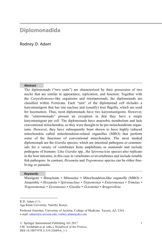 Handbook of the Protists