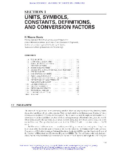 STANDARD HANDBOOK FOR ELECTRICAL ENGINEERS