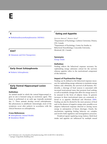 Encyclopedia of Psychopharmacology