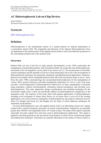 Encyclopedia of Microfluidics and Nanofluidics