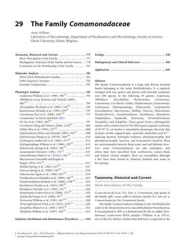 The Prokaryotes: Alphaproteobacteria and Betaproteobacteria