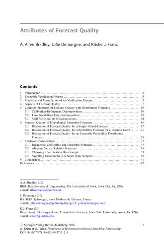 Handbook of Hydrometeorological Ensemble Forecasting