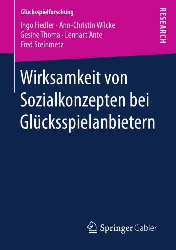 Wirksamkeit von Sozialkonzepten bei Glücksspielanbietern