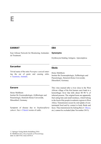 Encyclopedia of Parasitology