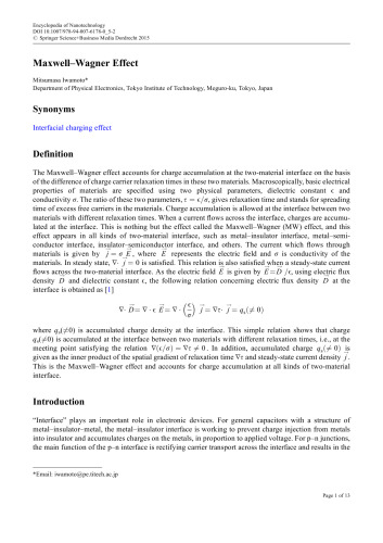 Encyclopedia of Nanotechnology