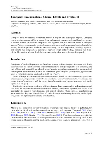 Clinical Toxinology: Clinical Toxinology