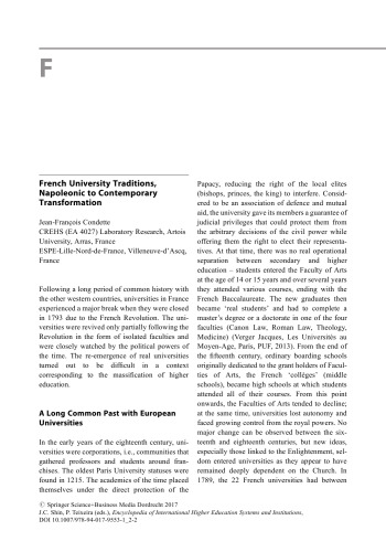 Encyclopedia of International Higher Education Systems and Institutions