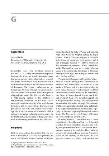 Encyclopedia of Medieval Philosophy: Philosophy between 500 and 1500