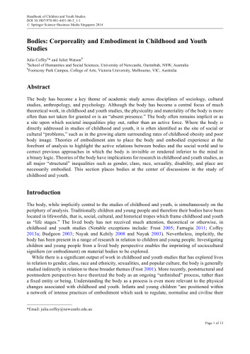 Handbook of Children and Youth Studies