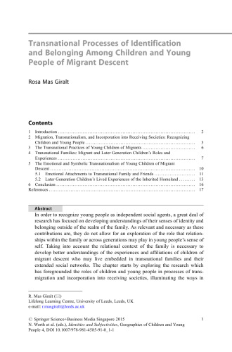 Identities and Subjectivities