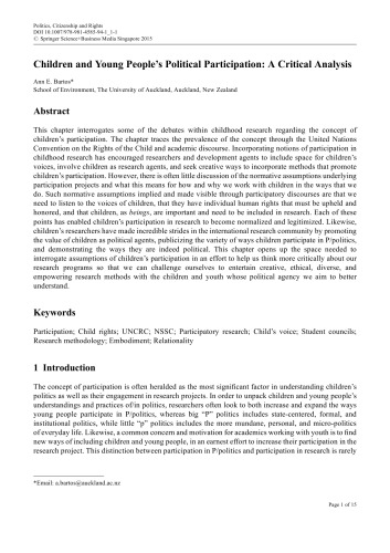 Politics, Citizenship and Rights