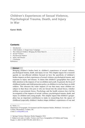 Conflict, Violence and Peace