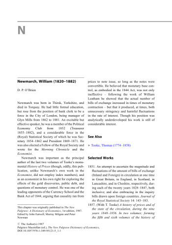 The New Palgrave Dictionary of Economics