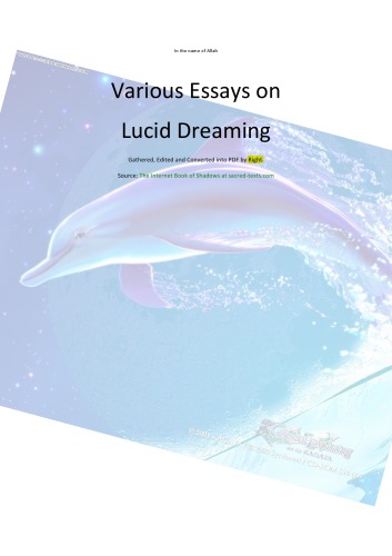 Various Essays on Lucid Dreaming