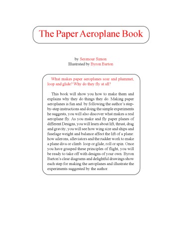 The Paper Aeroplane Book