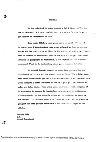 Edition de la VIe journée du Décameron de Boccace, d’après la première traduction française par Laurent de Premierfait, 1411-1414 [thesis]