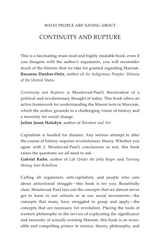 Continuity and Rupture: Philosophy in the Maoist Terrain