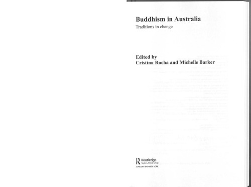 Buddhism in Australia: traditions in change