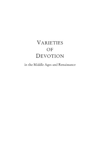 Varieties of Devotion in the Middle Ages and Renaissance
