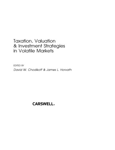 Taxation, Valuation & Investment Strategies in Volatile Markets