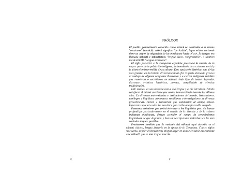 Introducción a la lengua y a la literatura nahuatl