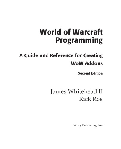 World of Warcraft Programming