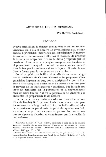 Arte de la lengua mexicana