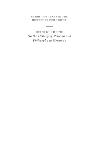 ’On the History of Religion and Philosophy in Germany’