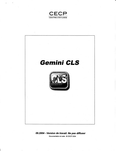 Manuel Gemini CLS Version 0.65
