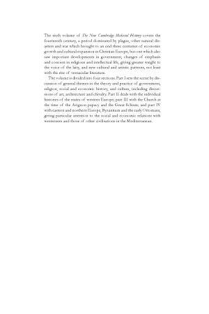 The New Cambridge Medieval History. Vol. 6: c.1300–c.1415