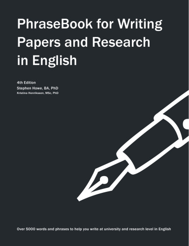 PhraseBook for Writing Papers and Research in English