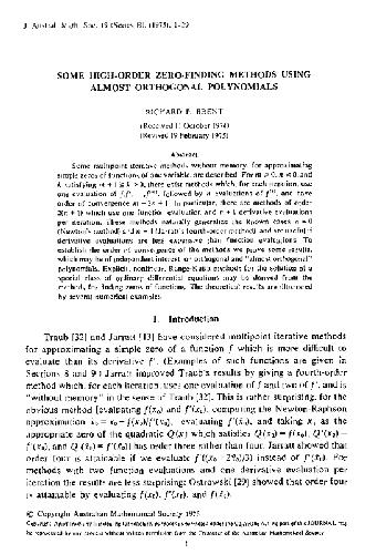 High-order root finding methods
