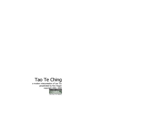 Tao Te Ching a modern interpretation of Lao Tzu perpetrated