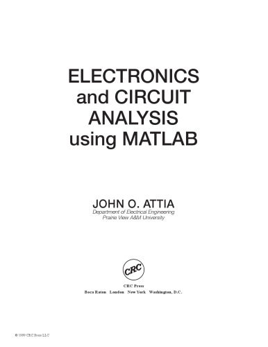 Electronics and Circuit Analysis Using MATLAB