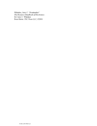 The Resource Handbook of Electronics