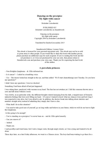 Dancing on the Precipice, My Fight With Cancer