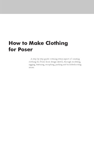 How to Make Clothing for Poser: A Step by Step Guide