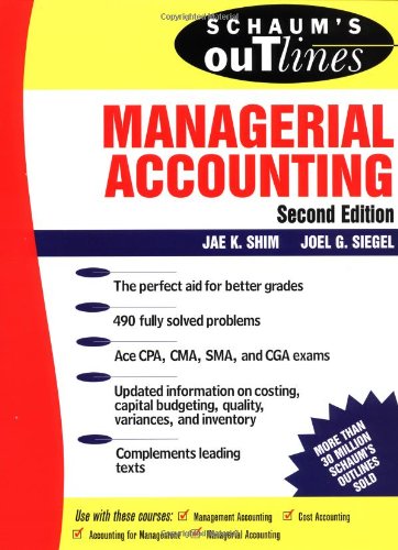 Schaum's Guideline of Managerial Accounting