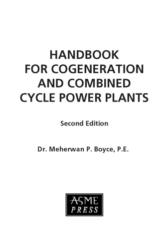 Handbook for cogeneration and combined cycle power plants