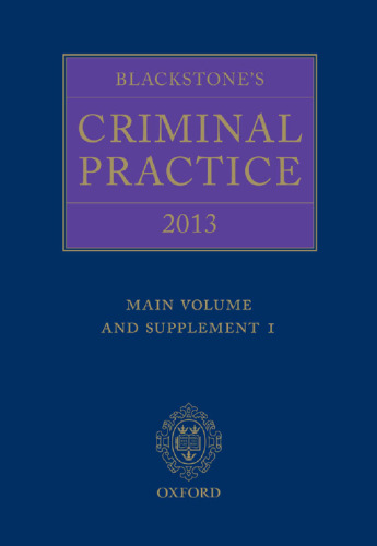 Blackstone's criminal practice 2013
