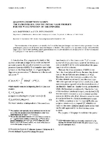 Quantum geometrodynamics (PhysLett B)