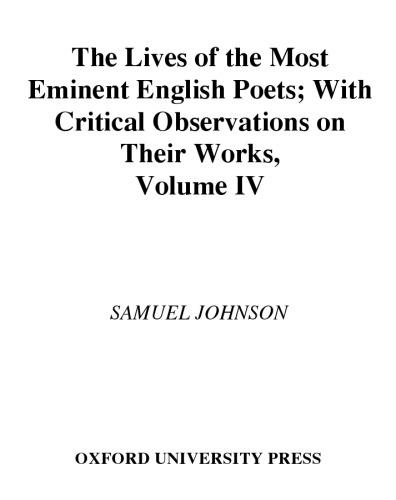 The Lives of the Poets: Volume IV